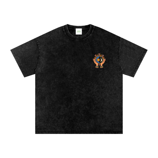 Aztec Rising Oversized Vintage T-Shirt - Rave Streetwear View