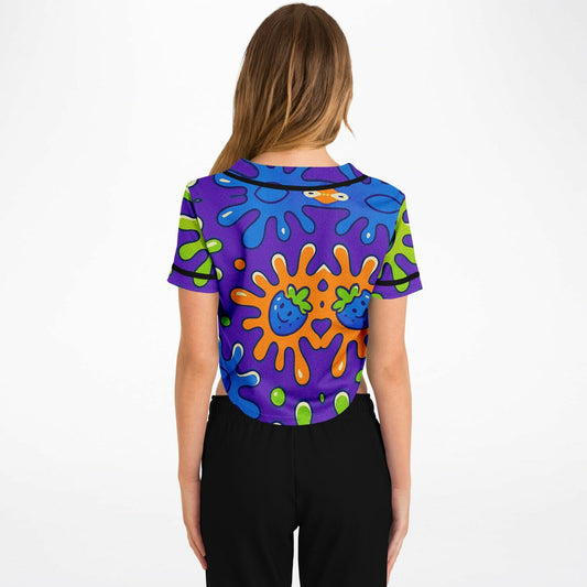 Capri Sun Cropped Baseball Jersey, back, on model