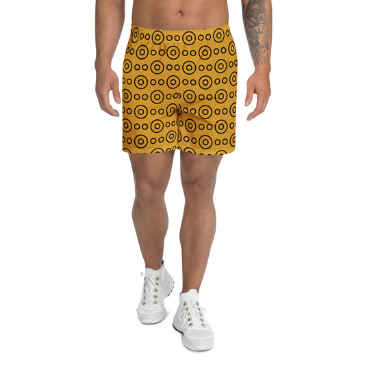 Yellow Eyes Active Shorts front view by Rave Uniform