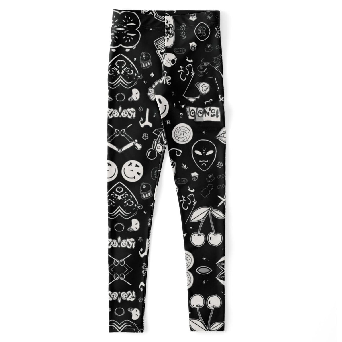 Stoner Doodles Leggings, front, flat lay