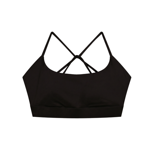 Strappy Criss Cross Yoga Sports Bra - Rave Uniform Back View
