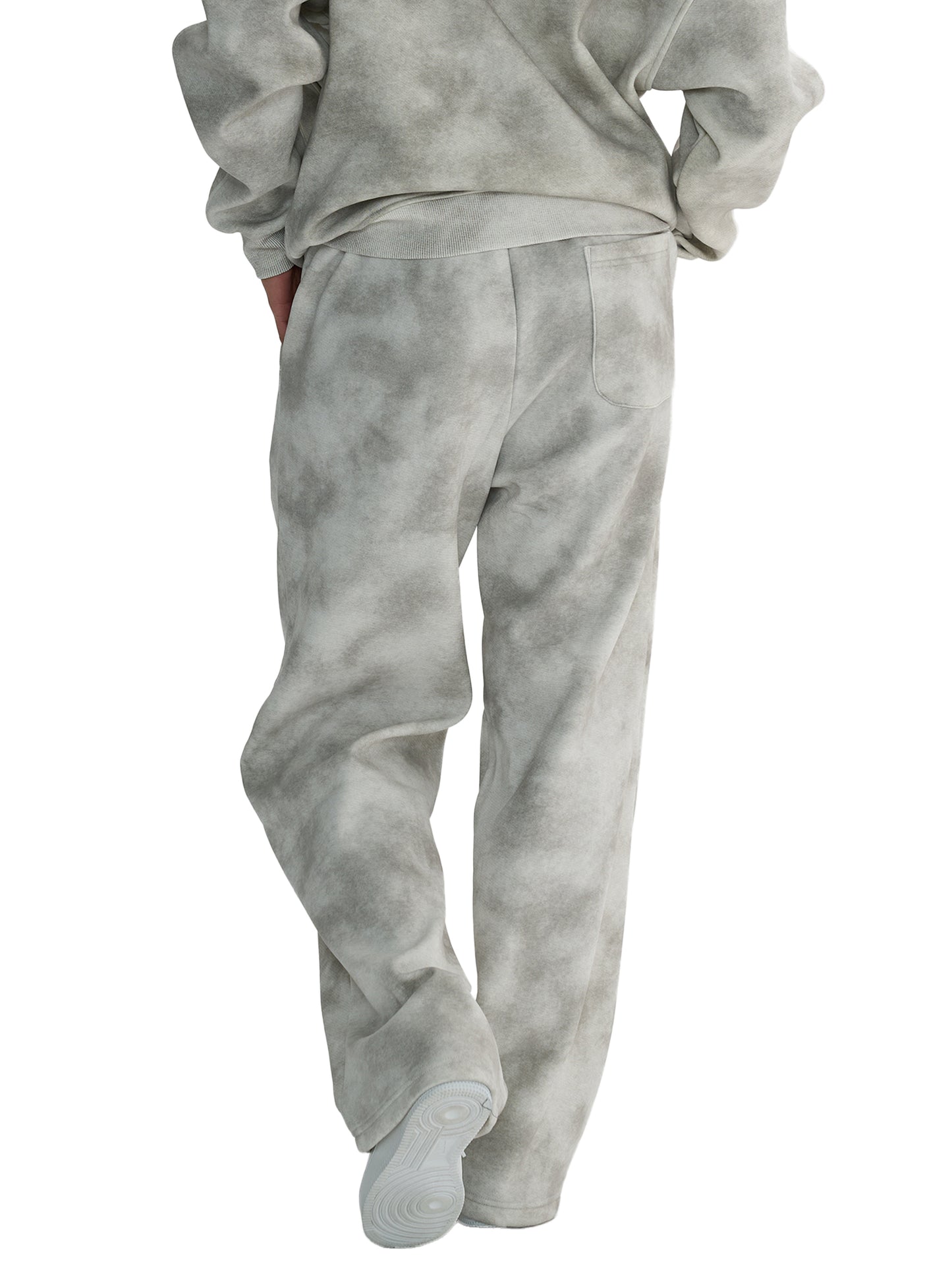 Baggy Cloud Sweatpants in Flower gray alternate view by Rave Uniform