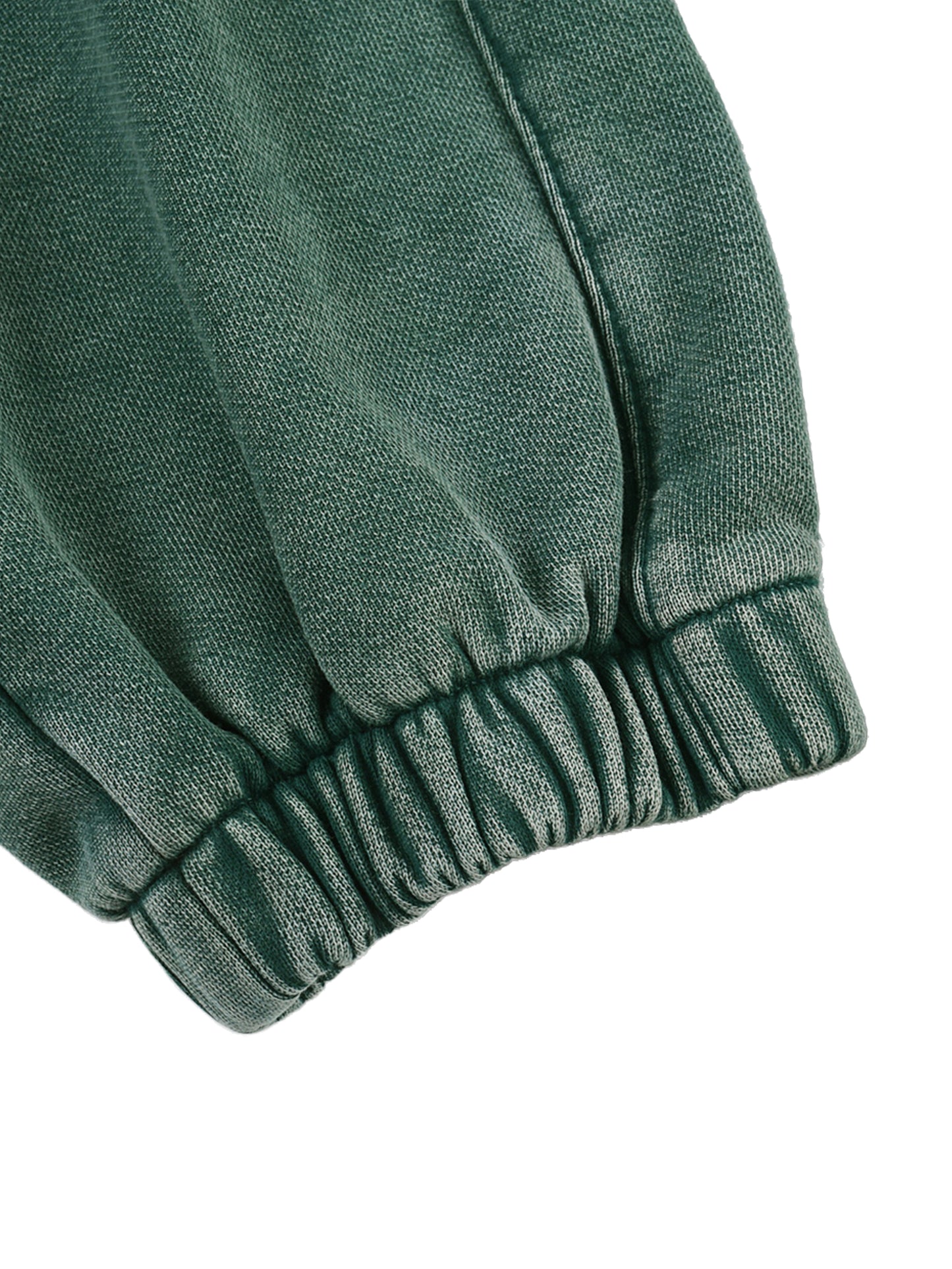 Snow Wash Heavyweight Jogged Sweatpants in Brown detail view by Rave Uniform