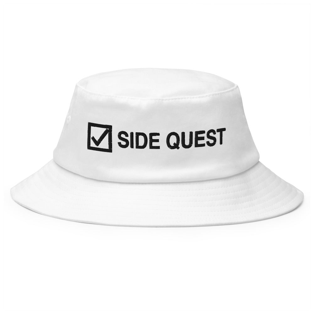 Side Quest Bucket Hat in White