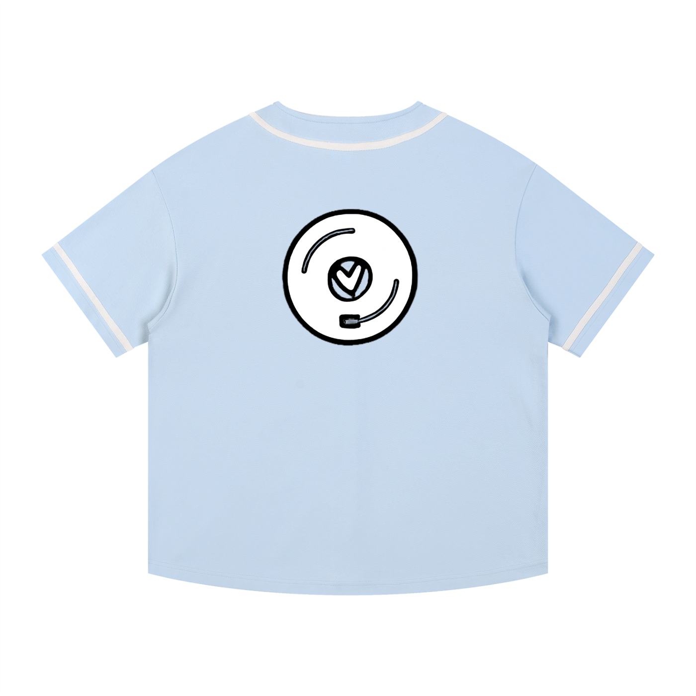 Contrast Piped Button-Up Jersey