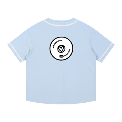 Contrast Piped Button-Up Jersey