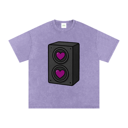 Bass Love Oversized Vintage T-Shirt - Rave Streetwear View