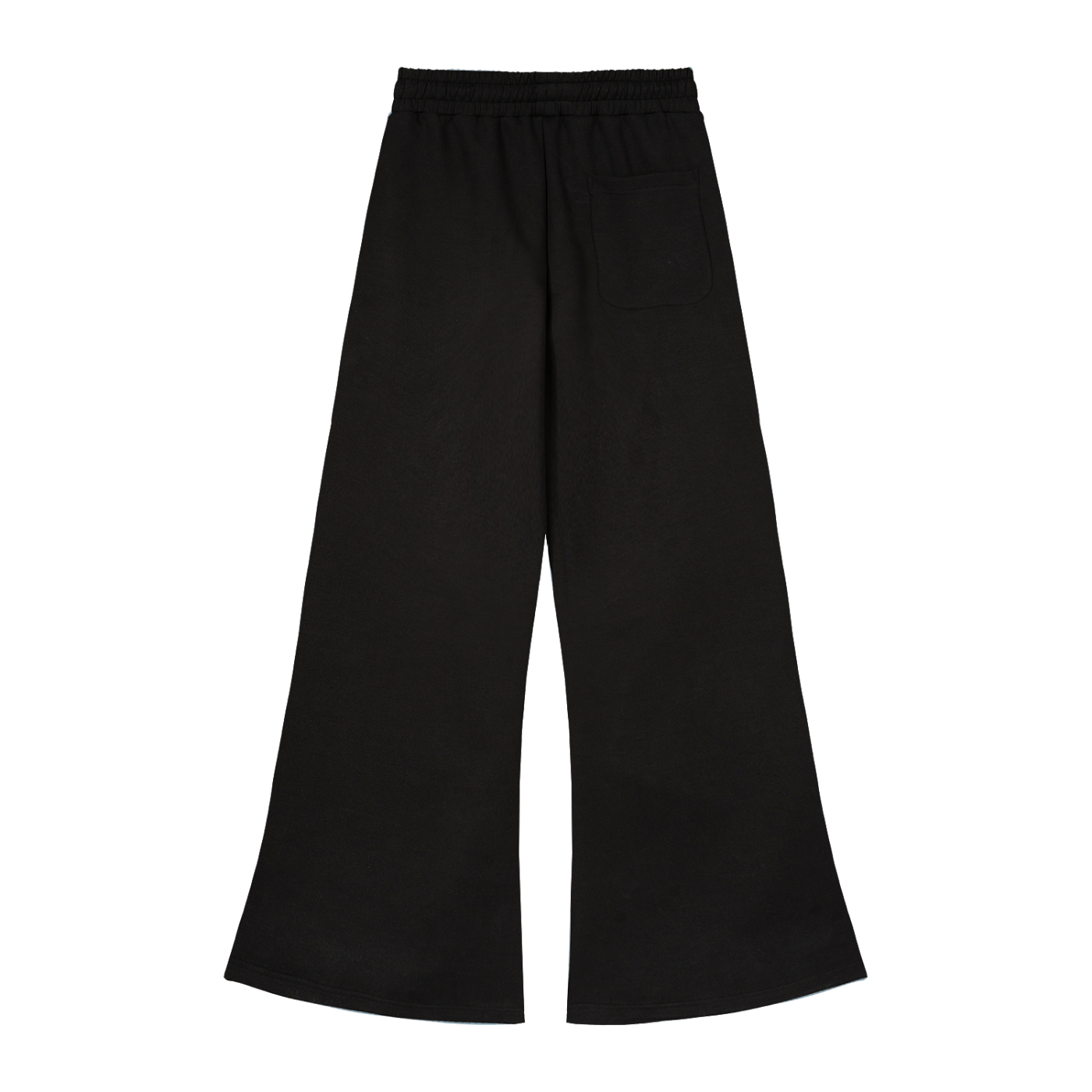 Wide Leg Drawstring Sweatpants in Black alternate view by Rave Uniform