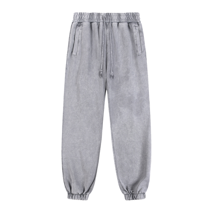 Snow Wash Heavyweight Jogged Sweatpants in Light Gray by Rave Uniform