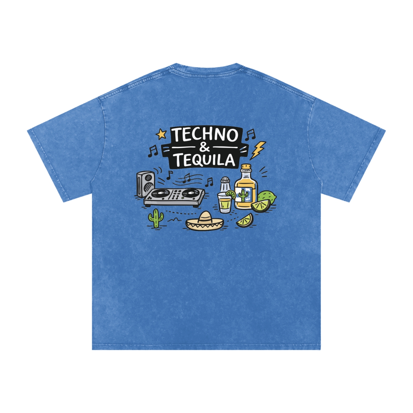 Techno & Tequila Vintage Oversized T-Shirt