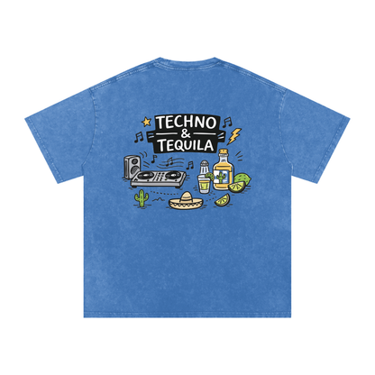 Techno & Tequila Vintage Oversized T-Shirt