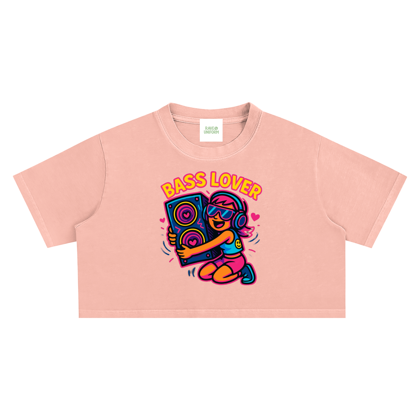 Bass Lover Crop Top - Rave Streetwear View