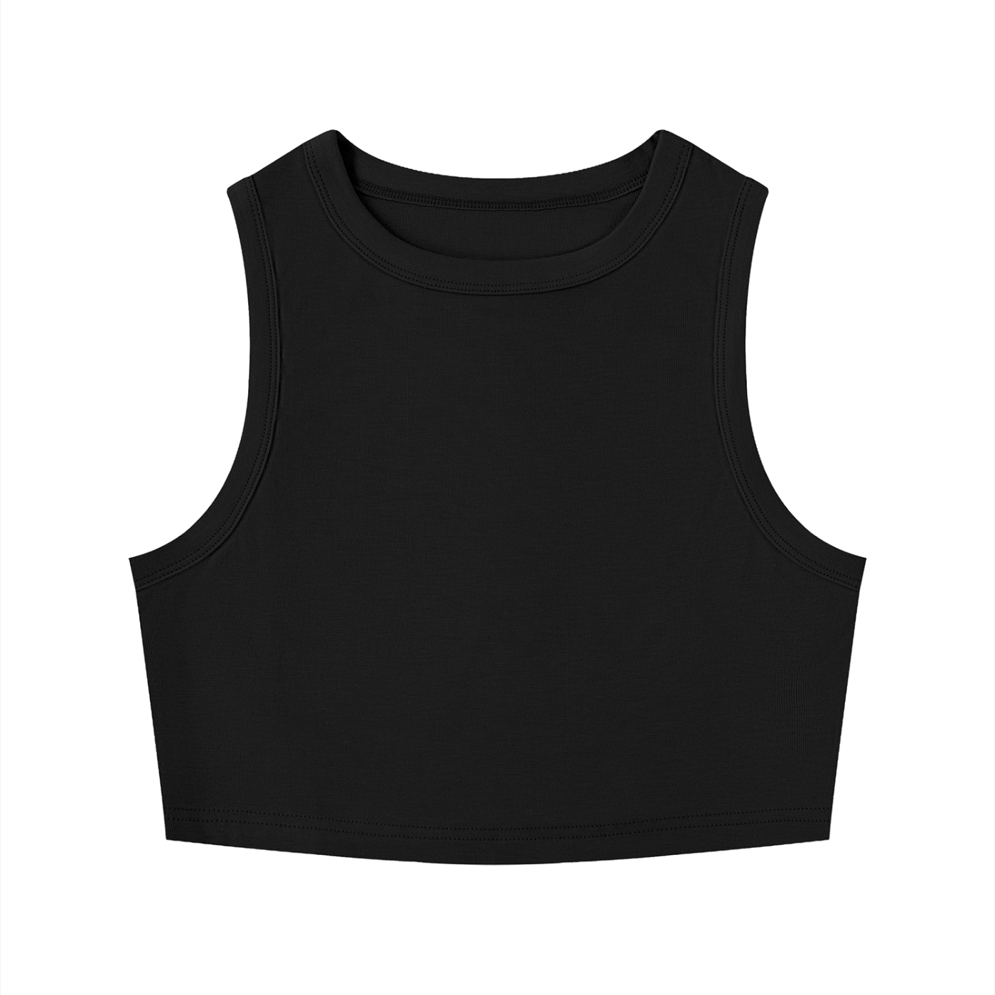 Crewneck Cropped Tank Top - Rave Uniform Back View