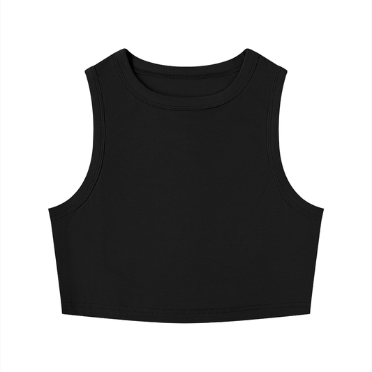 Crewneck Cropped Tank Top - Rave Uniform Back View