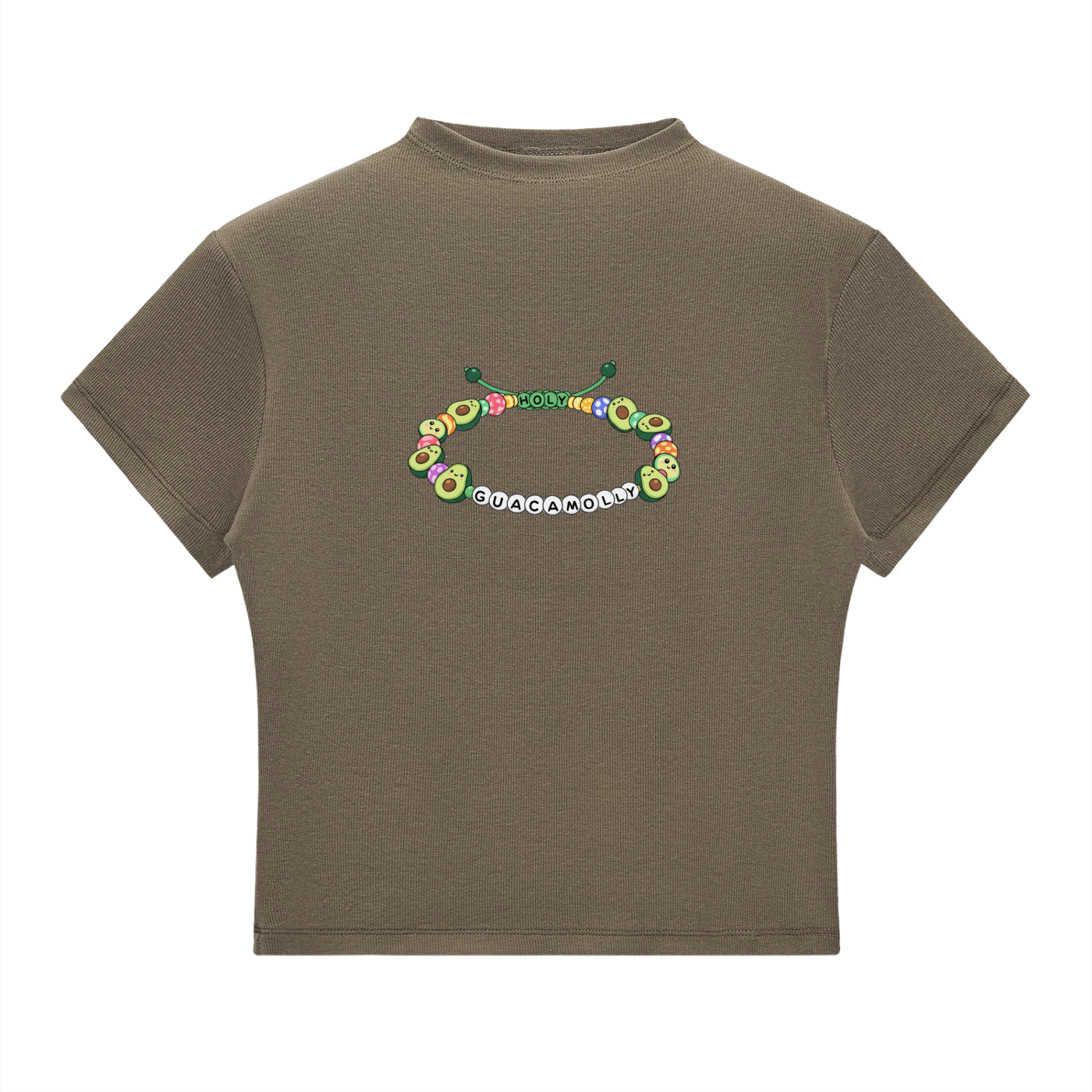Holy Guacamolly Slim Fit T-Shirt in Gray Green by Rave Uniform