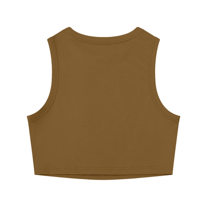 Crewneck Cropped Tank Top - Rave Uniform Detail View