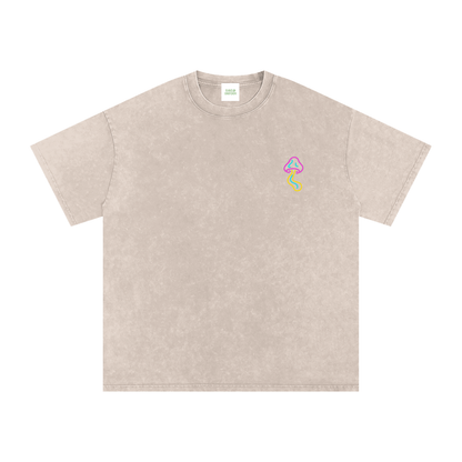 Glowing Mushroom Oversized Vintage T-Shirt in Apricot by Rave Uniform