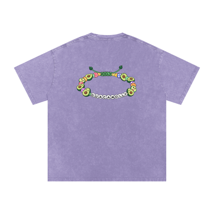 Holy Guacamolly Oversized Vintage T-Shirt in Light Purple alternate view by Rave Uniform