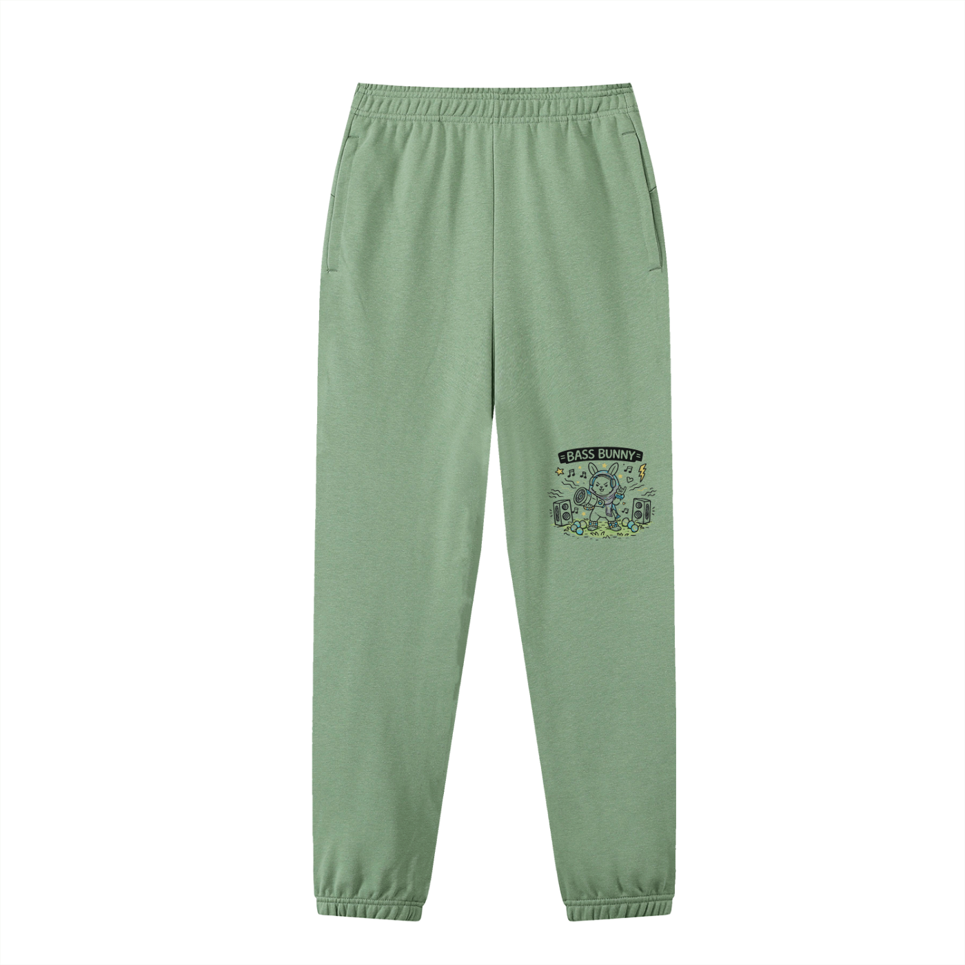 Bass Bunny Sweatpants - Rave Uniform Detail View