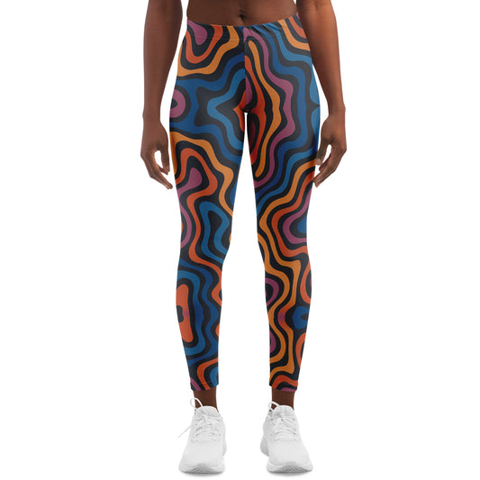 Dyed Spaghetti Leggings, front, on model