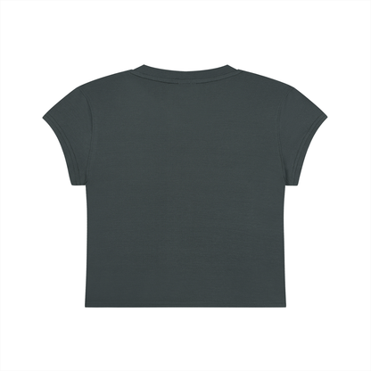 Two Test Kits Baby Tee in Dark Gray, back