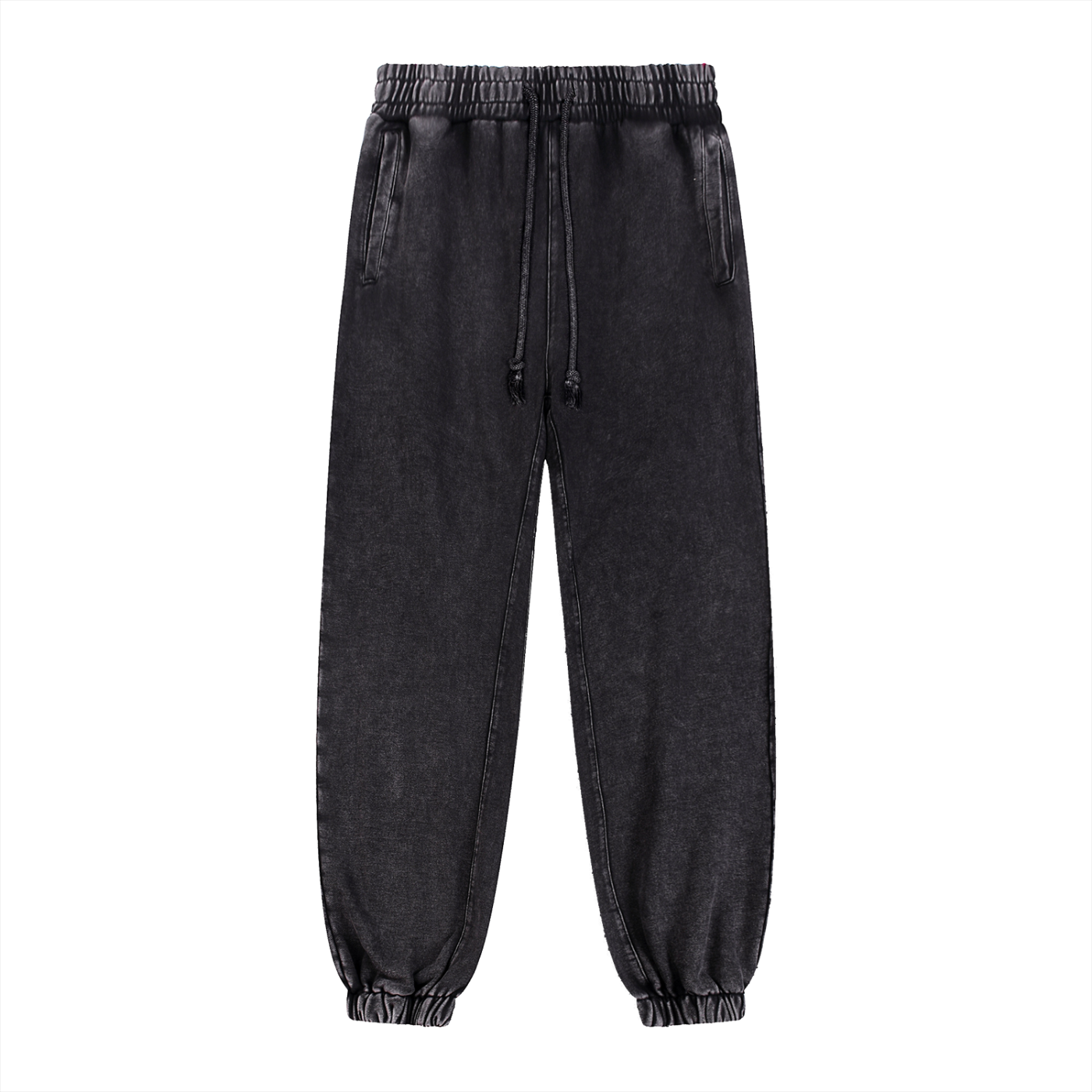 Snow Wash Heavyweight Jogged Sweatpants in Black by Rave Uniform