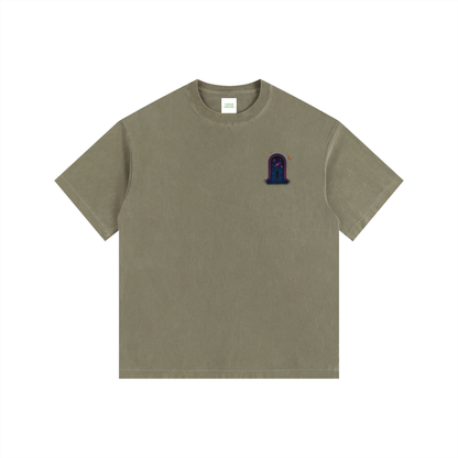 Interstellar Traveller Oversized T-Shirt in Army Green by Rave Uniform