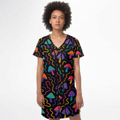 Mushroom Confetti Baseball Jersey Dress