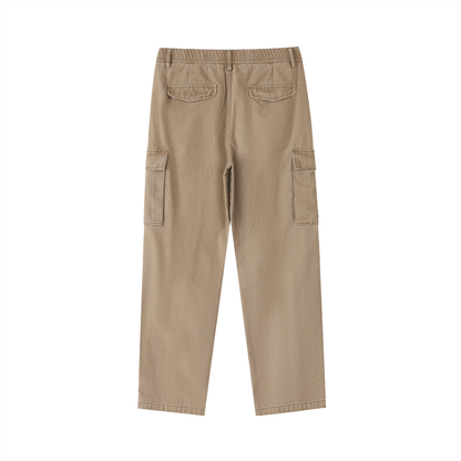 Scrunch Waist Cargo Pants in Light Gray alternate view by Rave Uniform