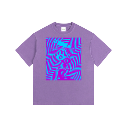 Eye Spy Oversized T-Shirt in Purple detail view by Rave Uniform