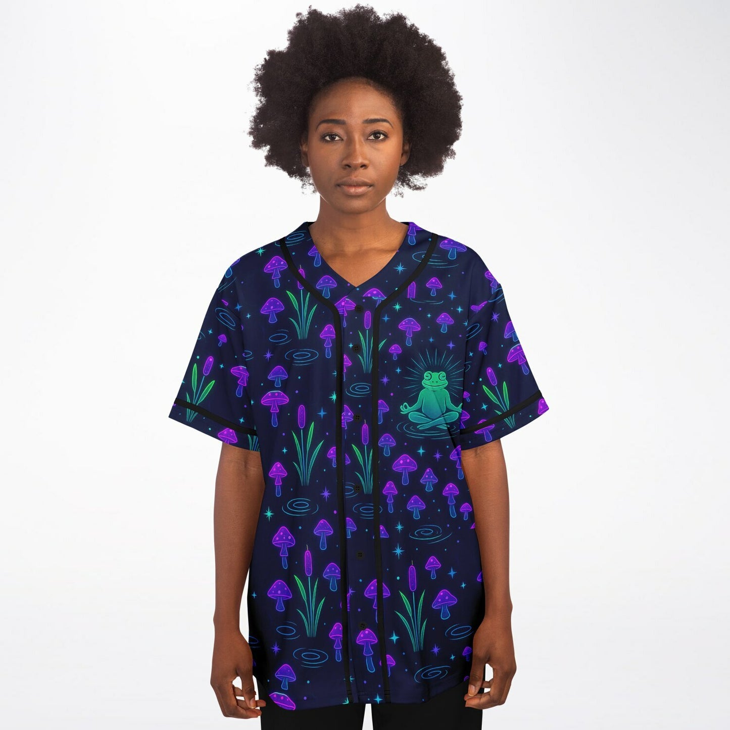 Meditation Frog Baseball Jersey
