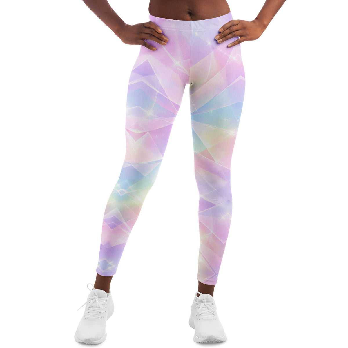 Sherbert Kaleidoscope Leggings, front, on model