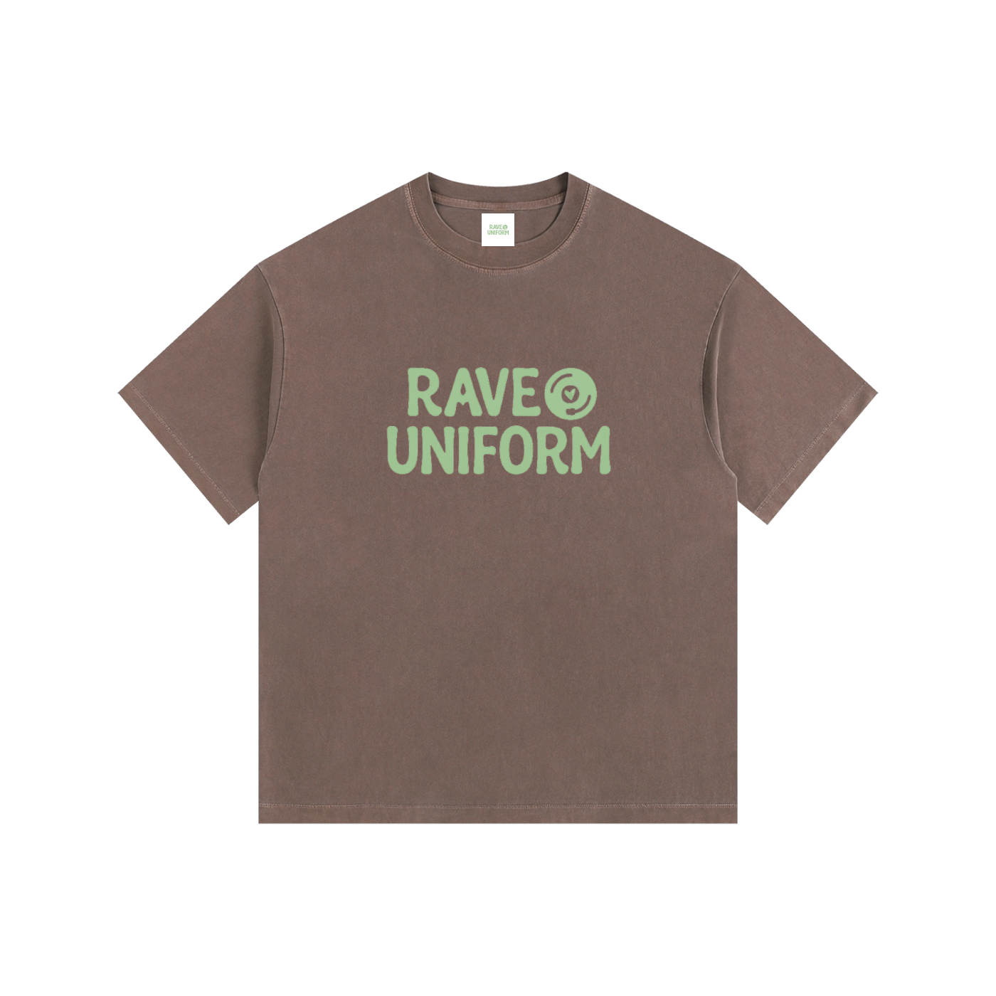 Rave Uniform Oversized T-Shirt in Coffee detail view