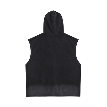 Vinyl Love Zip-Up Sleeveless Hoodie
