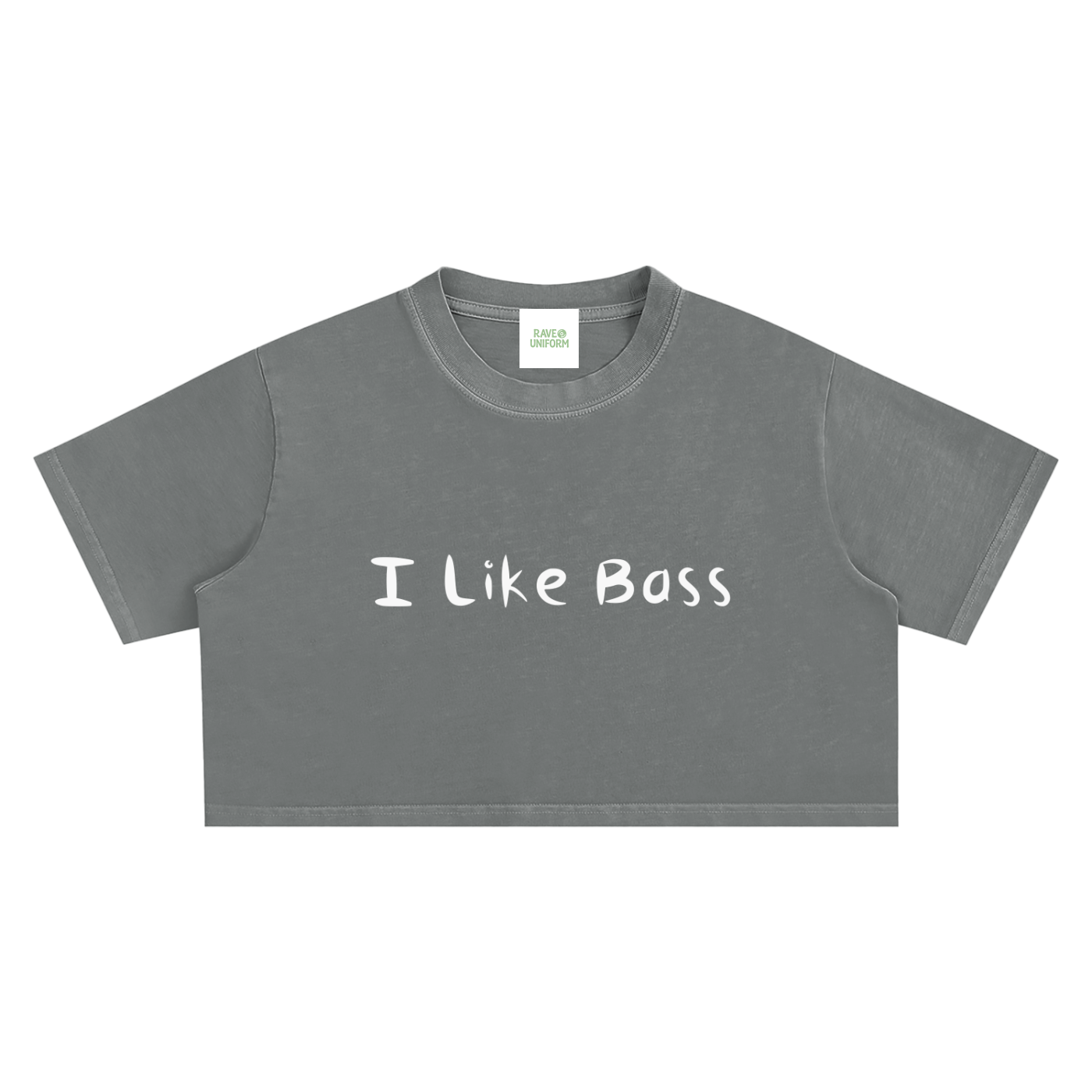 I Like Bass Crop Top - Rave Streetwear View