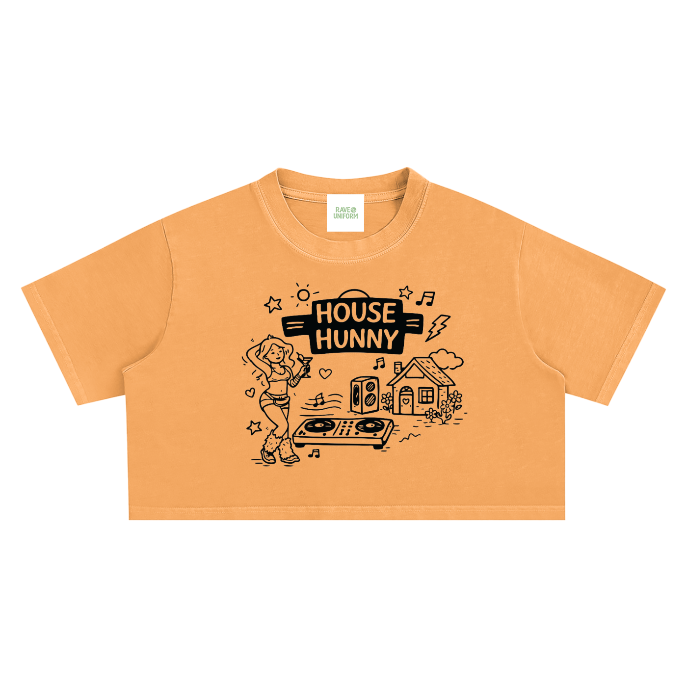House Hunny Crop Top - Rave Streetwear View