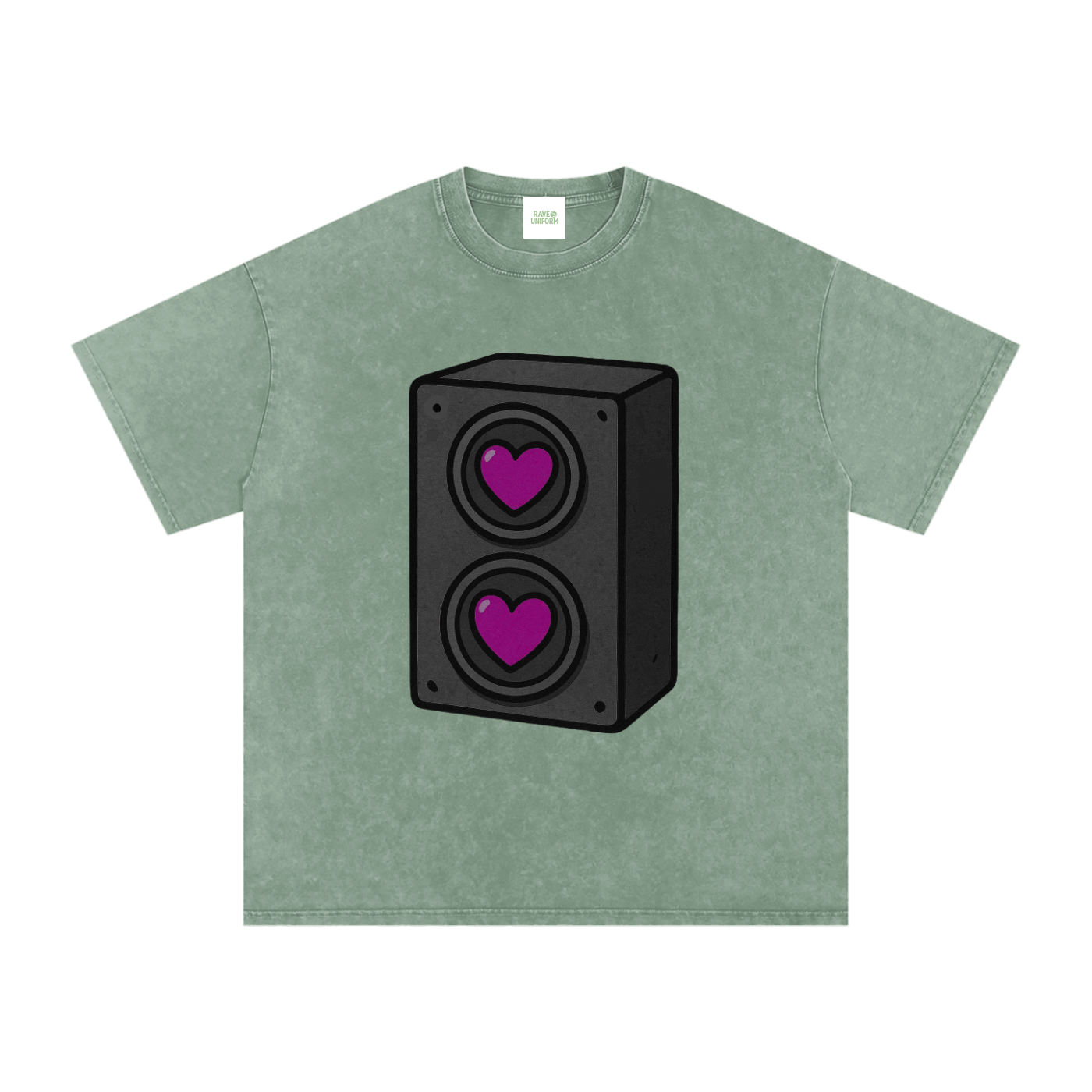 Bass Love Oversized Vintage T-Shirt - Rave Streetwear View