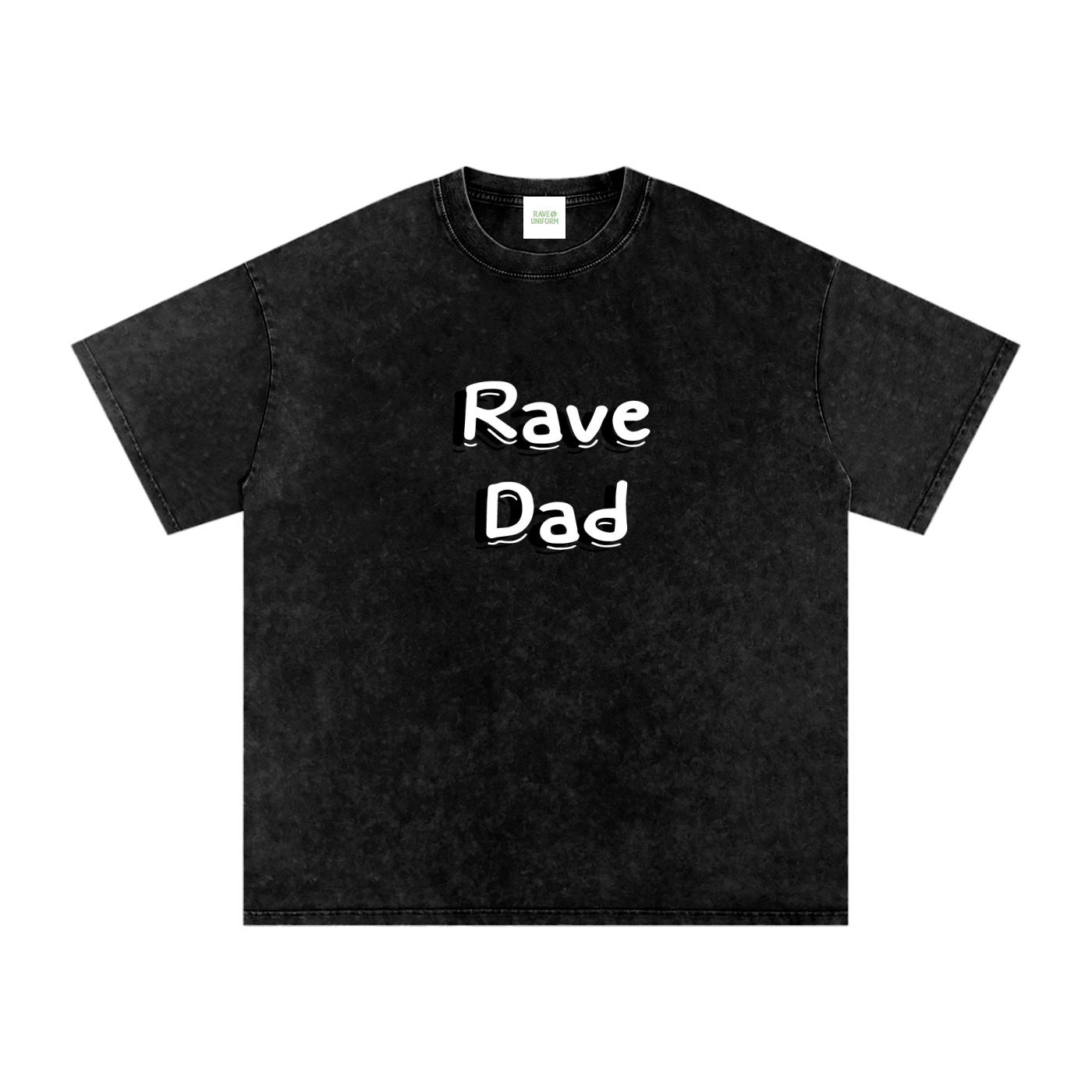 Rave Dad Oversized Vintage T-Shirt in Black by Rave Uniform