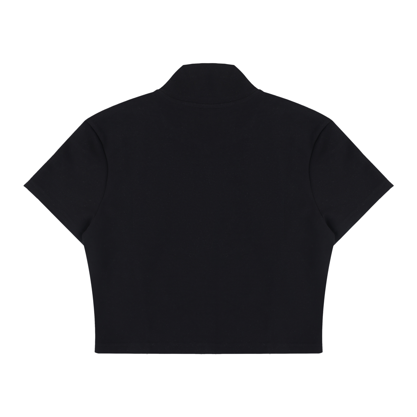 Vinyl Love Cropped Zip-Up T-Shirt - Rave Uniform Back View