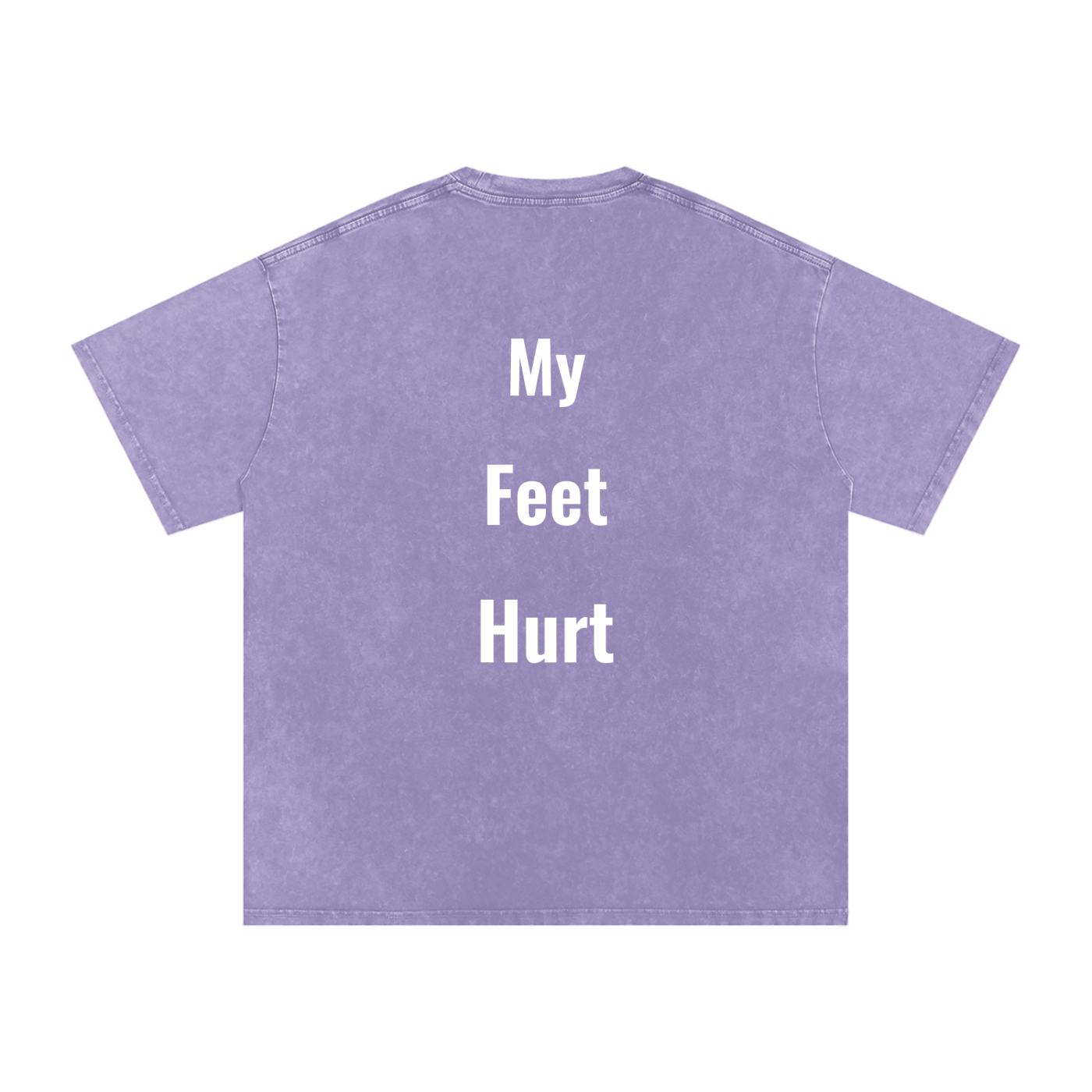 Feet Hurt Oversized Vintage T-Shirt in Light Purple alternate view by Rave Uniform