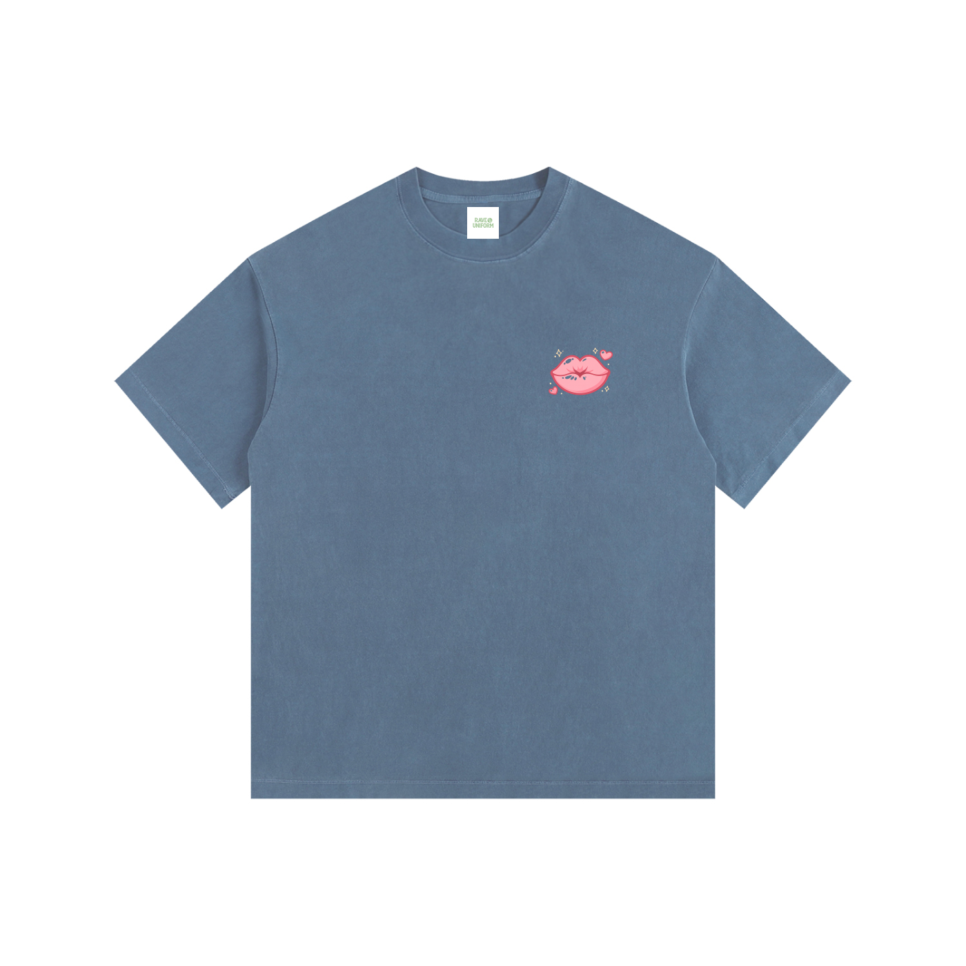Smoochie Oversized T-Shirt in Royal Blue detail view by Rave Uniform