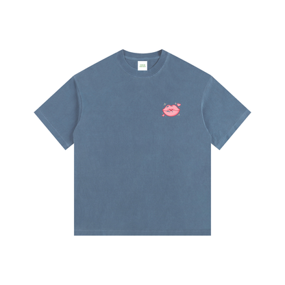 Smoochie Oversized T-Shirt in Royal Blue detail view by Rave Uniform