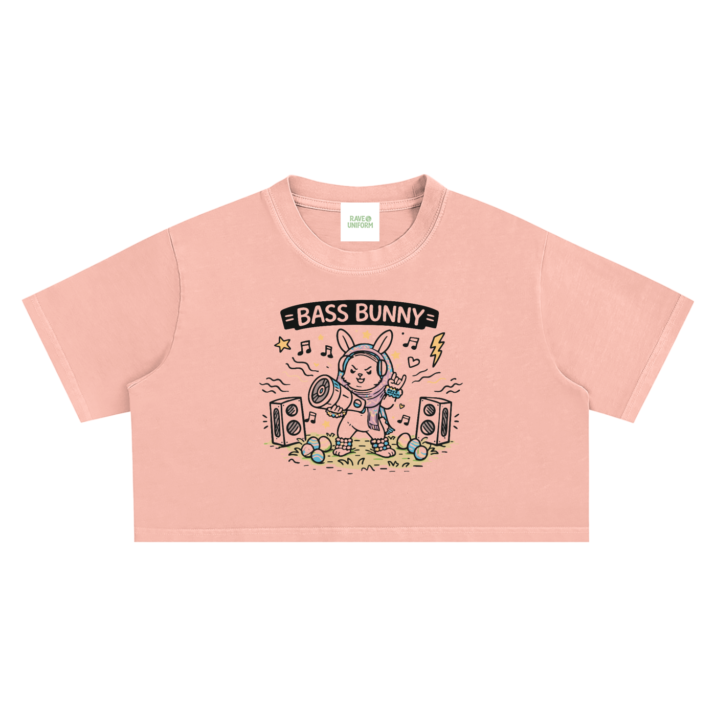 Bass Bunny Crop Top - Rave Streetwear View