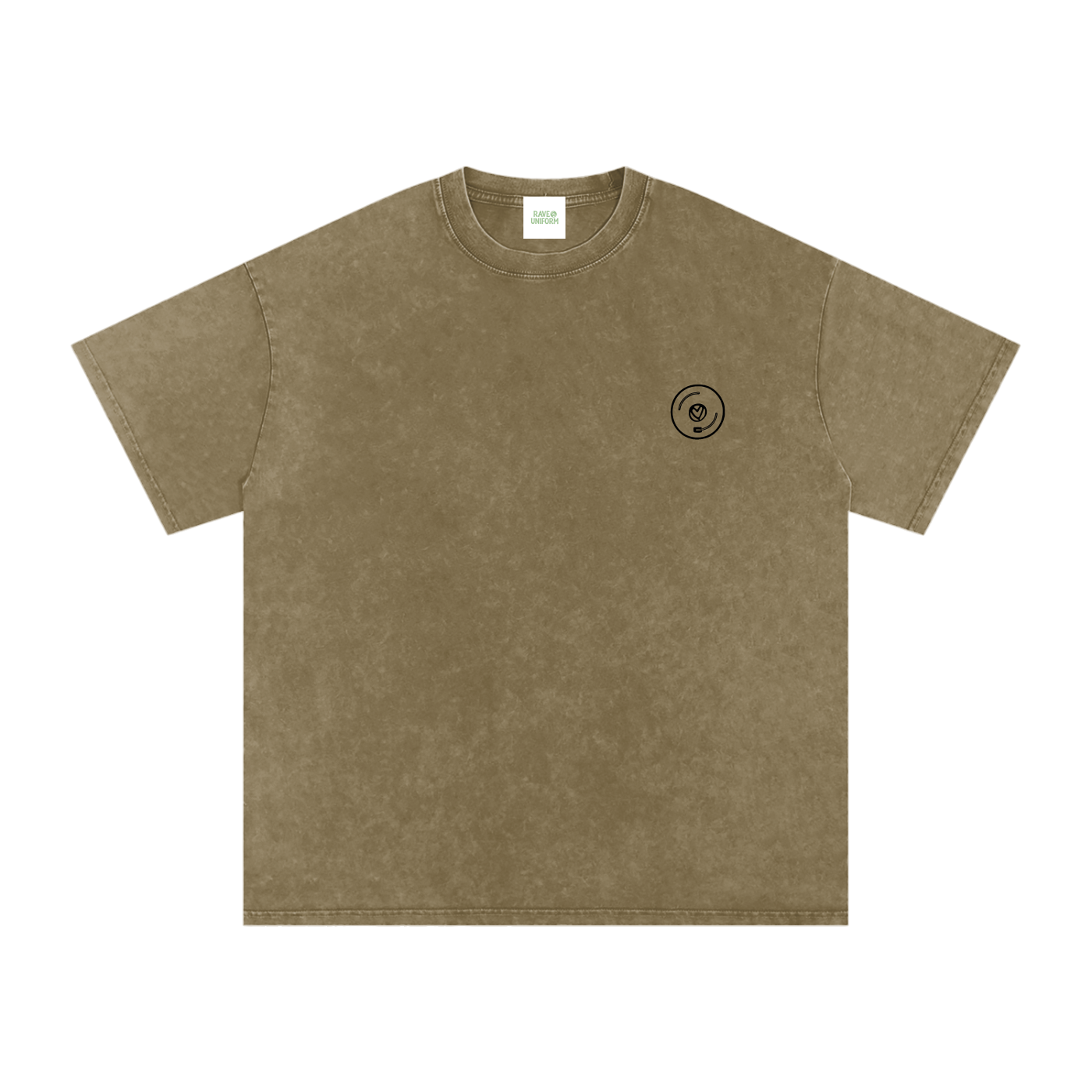 House Hunny Oversized Vintage T-Shirt in Gray Green detail view by Rave Uniform