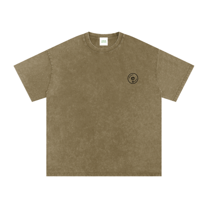 House Hunny Oversized Vintage T-Shirt in Gray Green detail view by Rave Uniform