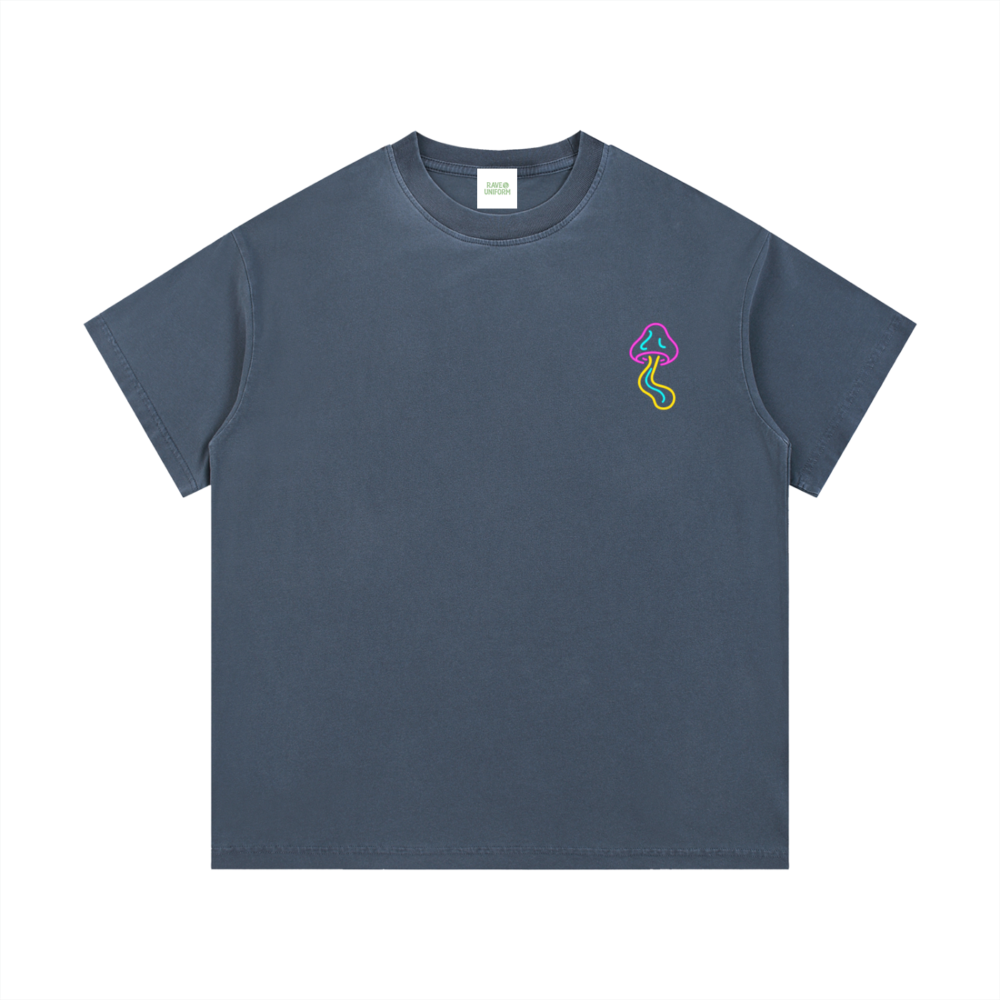 Glowing Mushroom T-Shirt - Rave Uniform Detail View