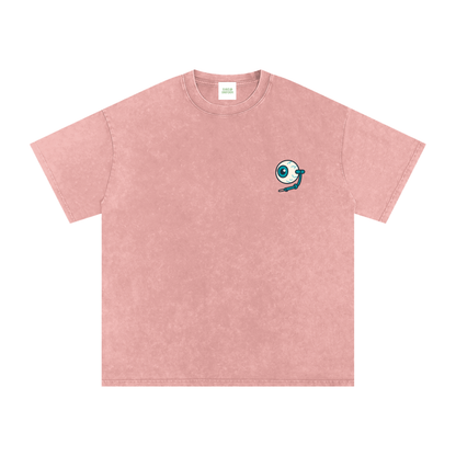 Raver Anatomy Oversized Vintage T-Shirt in Light Pink detail view by Rave Uniform