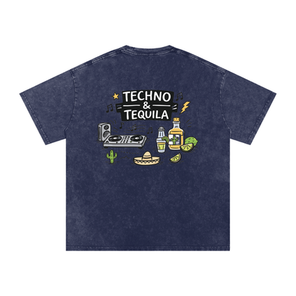 Techno & Tequila Vintage Oversized T-Shirt