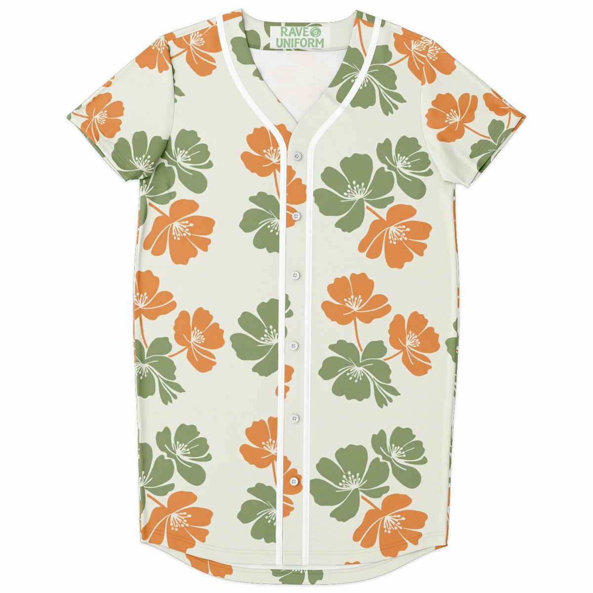 Floral Breeze Baseball Jersey Dress, front, flat lay