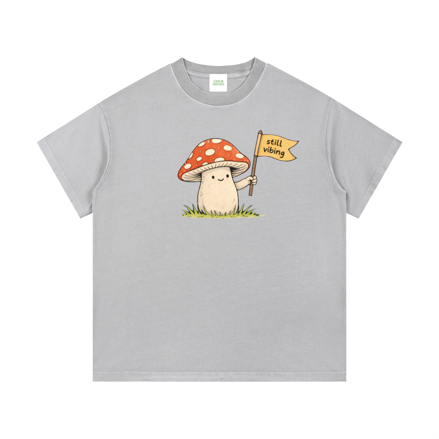 Still Vibin' T-Shirt in Light Gray by Rave Uniform